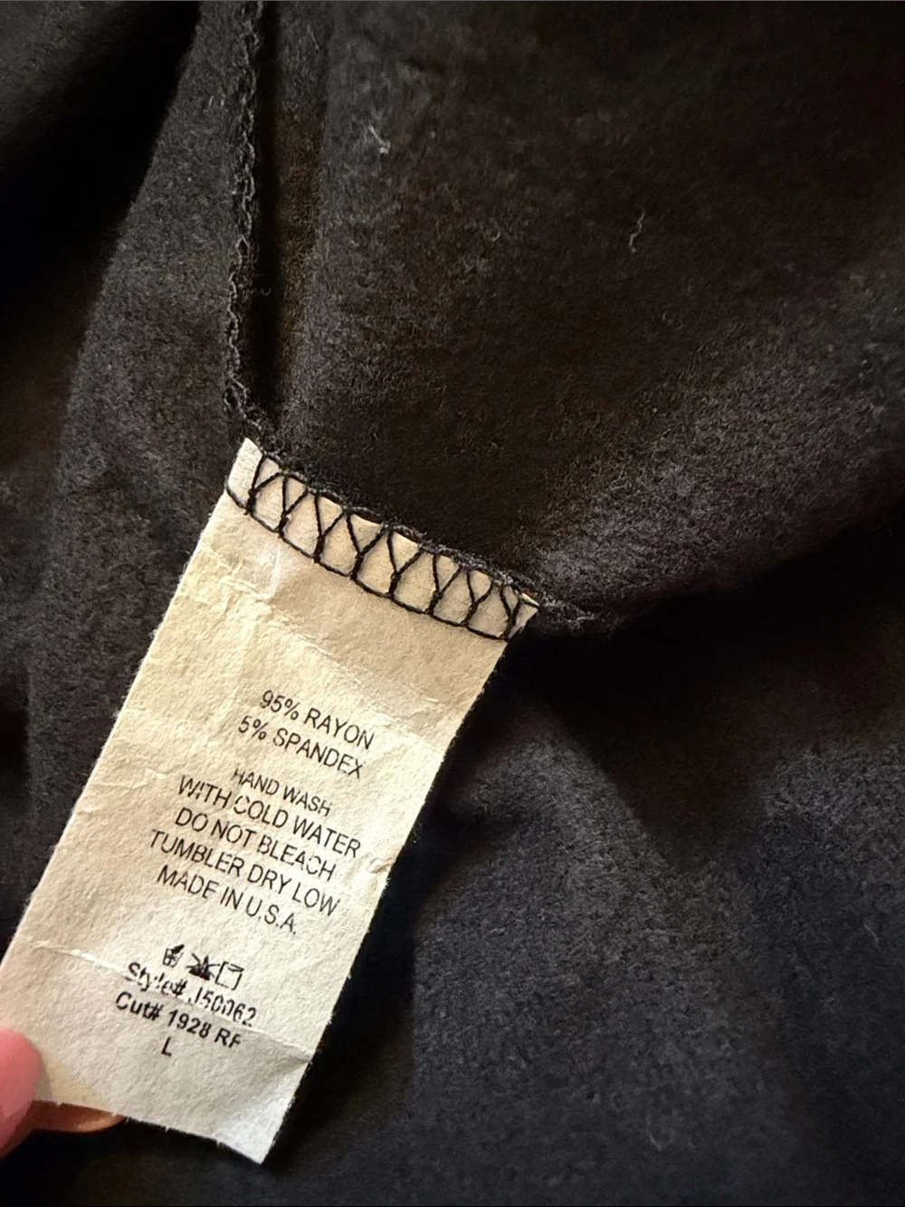 Lilyful Women's Black Turtleneck Draped Sweater Dress Tunic Size Large - Picture 8 of 8